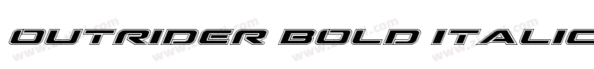 outrider bold italic字体转换